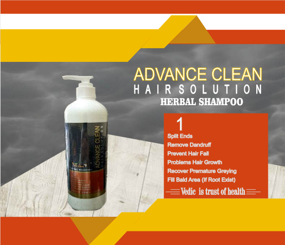Vedic Advance Clean Hair Solution (Herbal Shampoo)