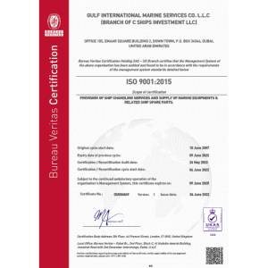 Bureau Vertias Certificate issued to GIMSCO